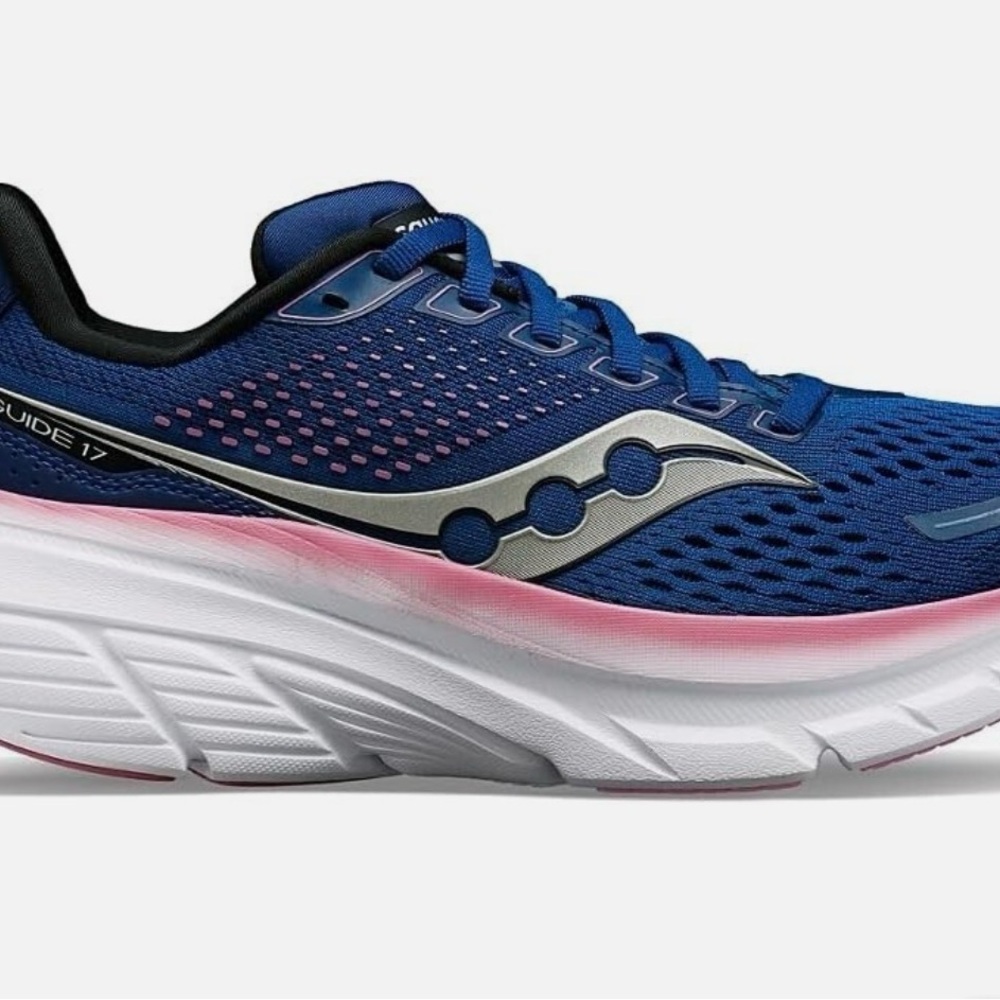 Saucony Guide 17 Stabiltiy Running NavyOrchid Lace Up Running Sneakers Size 8.5 - Picture 2 of 12